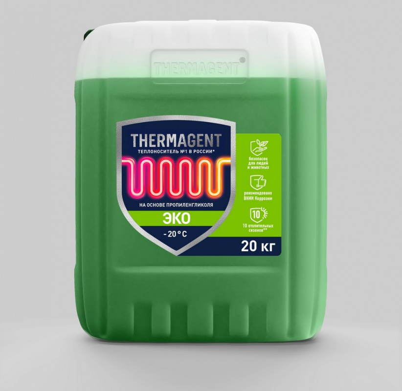 Теплоноситель для электрокотлов THERMAGENT ЭKO -20°С 20 кг в строительном магазине
