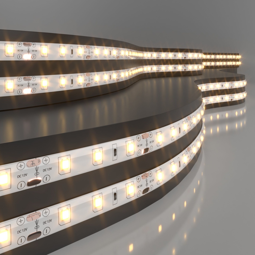Светодиодная лента 12 В 4,8 Вт/м 60 Led/м 2835 IP65, теплый белый 3300К, 5 м Лента светодиодная 12V 4,8W 60Led 2835 IP65 теплый белый, 5м в строительном магазине