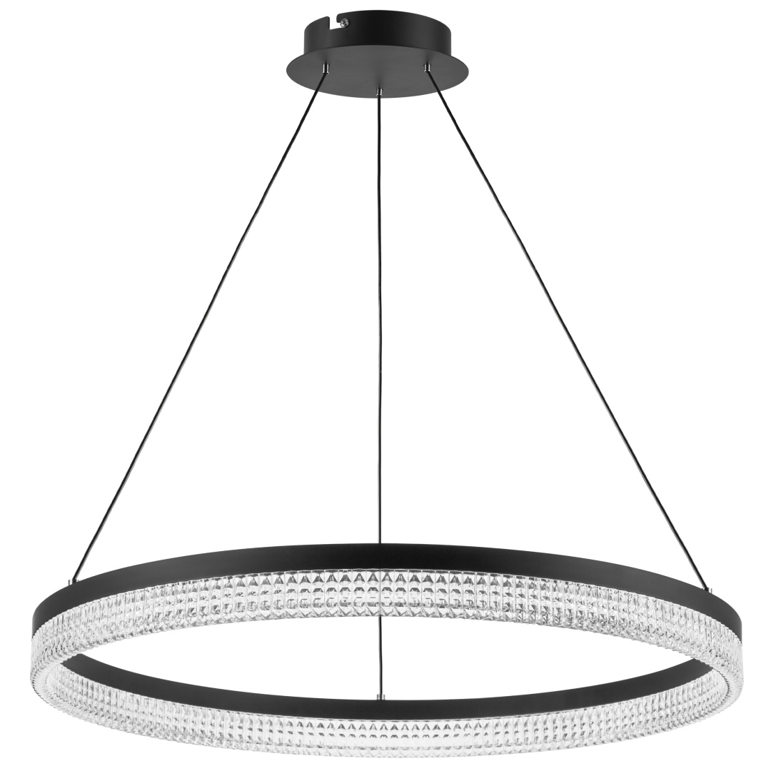 736167 Люстра ROTONDA 38W LED 2106LM 180G ЧЕРНЫЙ 3000K в строительном магазине