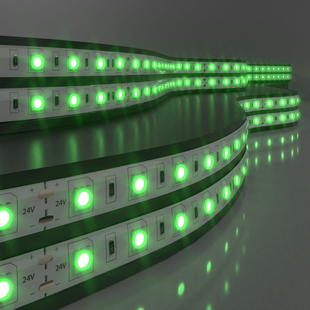 Светодиодная лента 24 В 14,4 Вт/м 60 Led/м 5050 IP65, зеленый, 5 м Лента светодиодная 24V 14,4W 60Led 5050 IP65 зеленый, 5м в строительном магазине