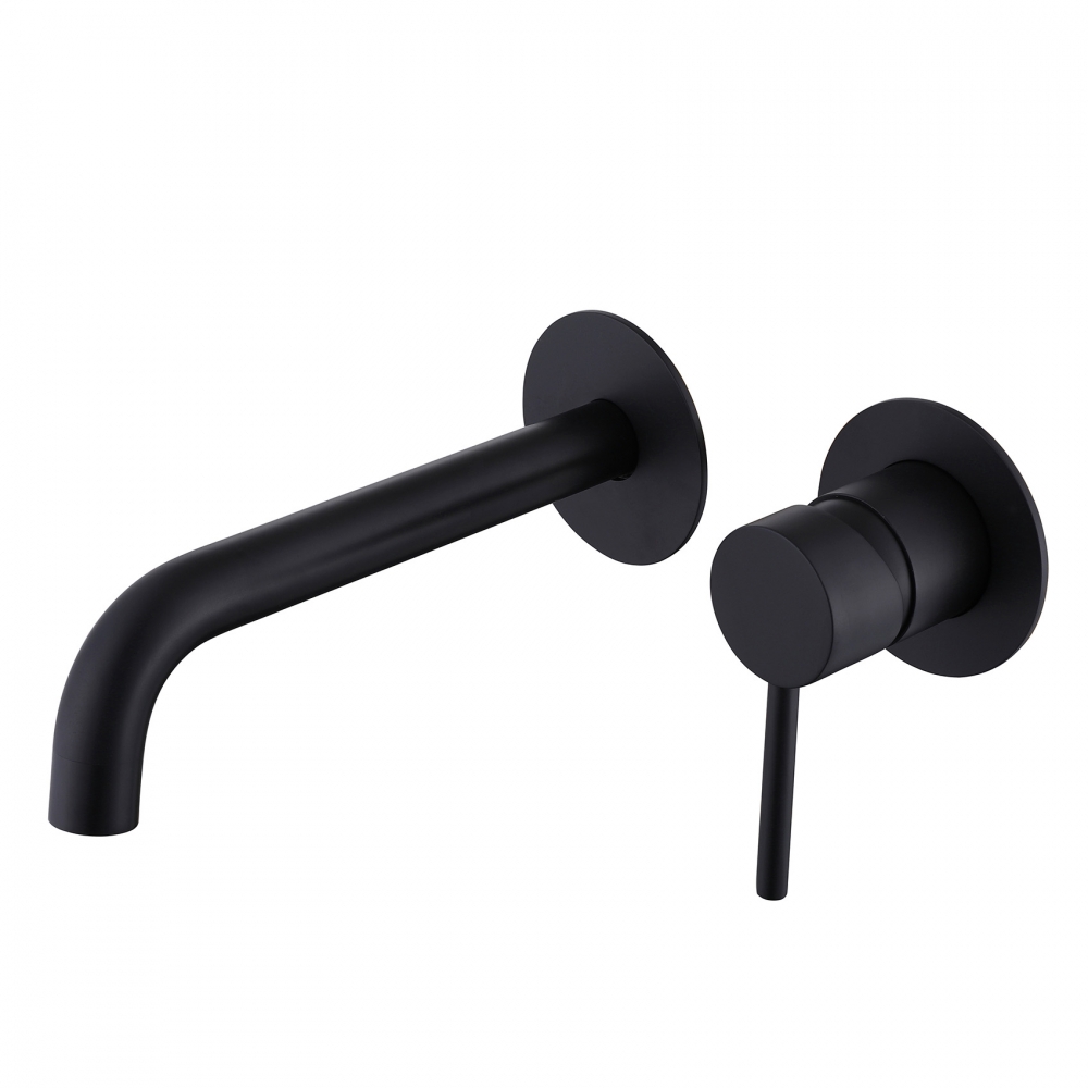 Смеситель ABBER Wasser Kreis AF8112B для раковины скрытого монтажа, черный матовый в строительном магазине