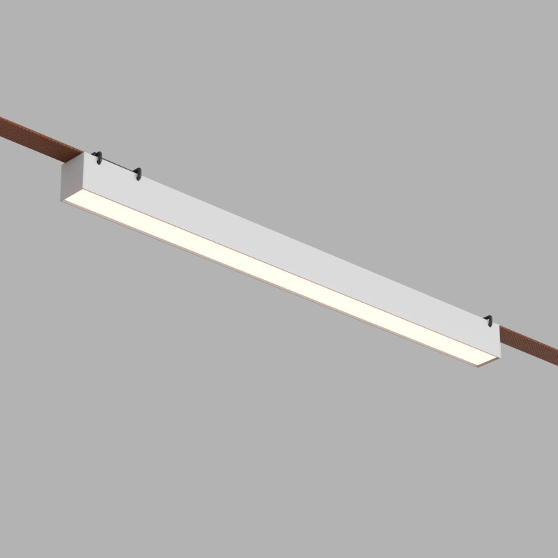 DK5576-WH Cветильник для трека-ремня Belty, серия Linear, со светодиодом, L642*W40*H45мм, 48V DC, 24W, RA90, 120°, 4000K, IP20, белый, алюминий в строительном магазине