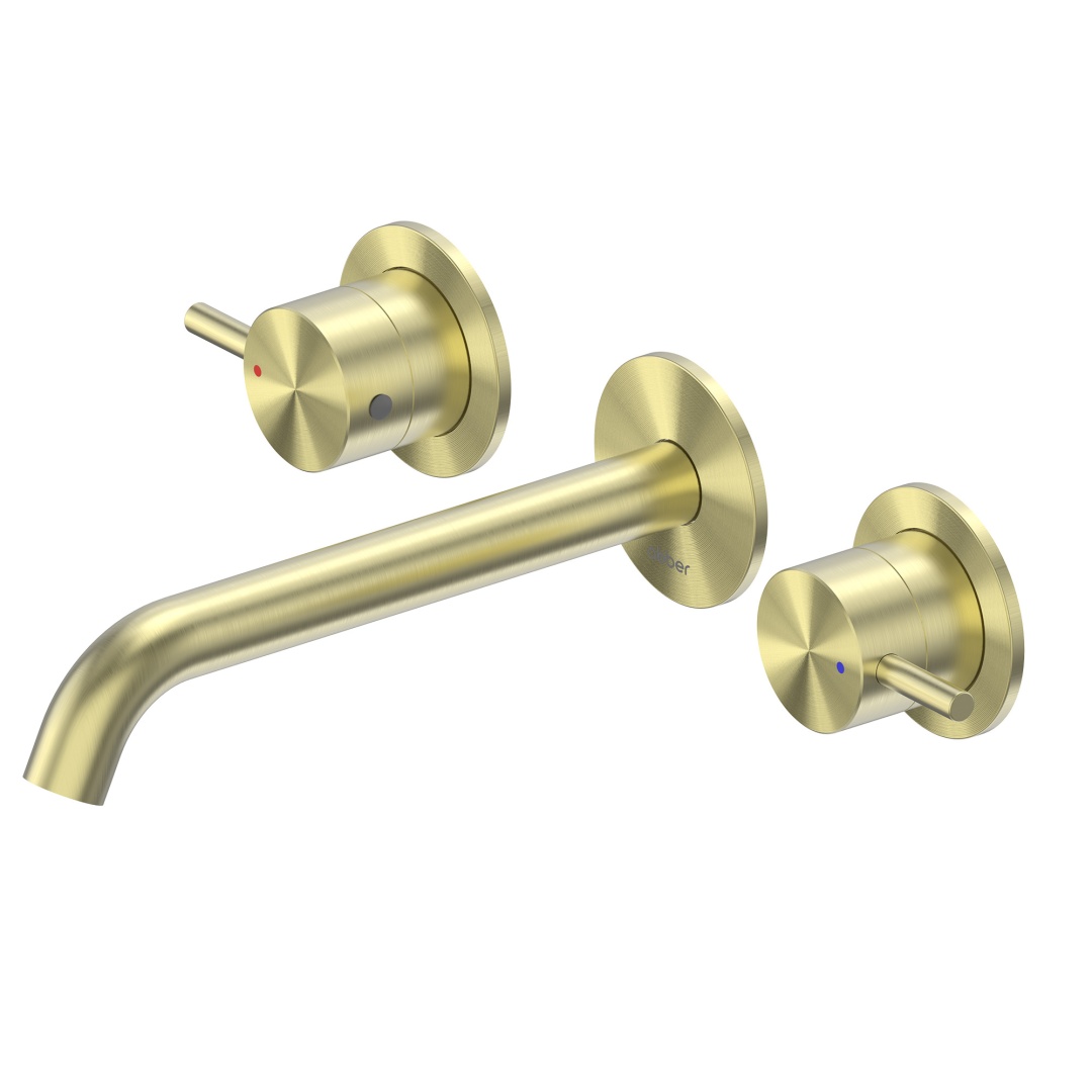 Смеситель ABBER Wasser Kreis 316 AF81123BG-L для раковины скрытого монтажа, золото брашированное в строительном магазине