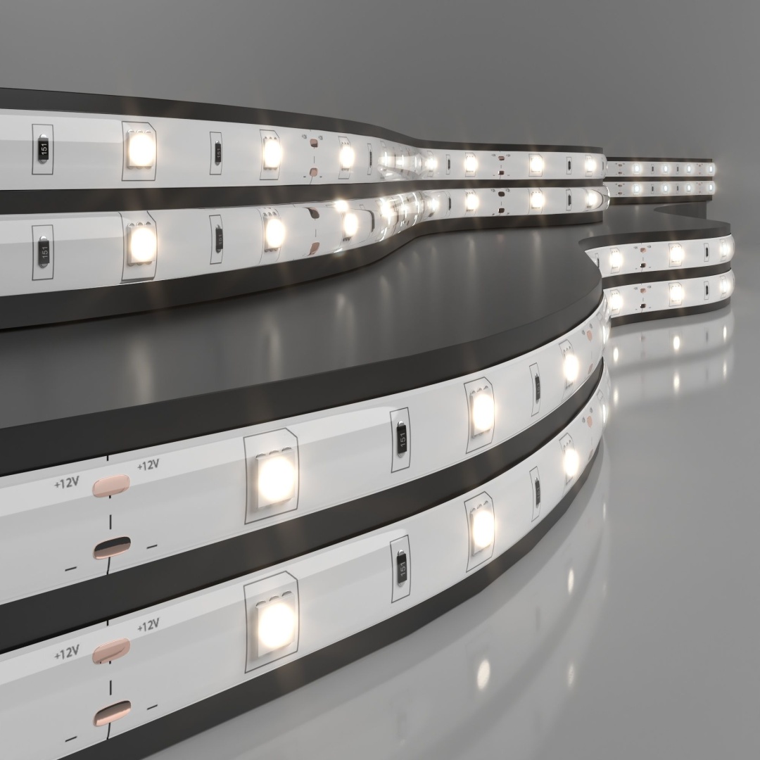 Светодиодная лента 12 В 7,2 Вт/м 30 Led/м 5050 IP65, дневной белый 4200К, 5 м Лента светодиодная 12V 7,2W 30Led 5050 IP65 дневной белый, 5м в строительном магазине