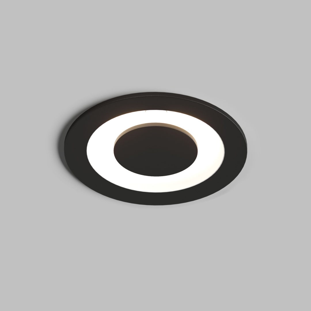 DK2500-BK Встраиваемый светильник, IP 20, 5 Вт, LED 3000, черный, алюминий в строительном магазине