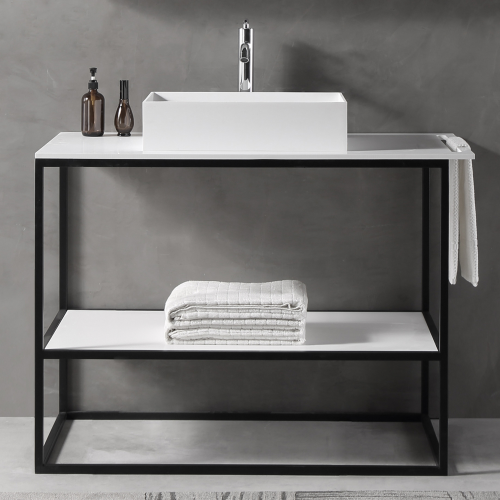 Консоль под раковину ABBER Stein AS2631 напольная, белая матовая в строительном магазине