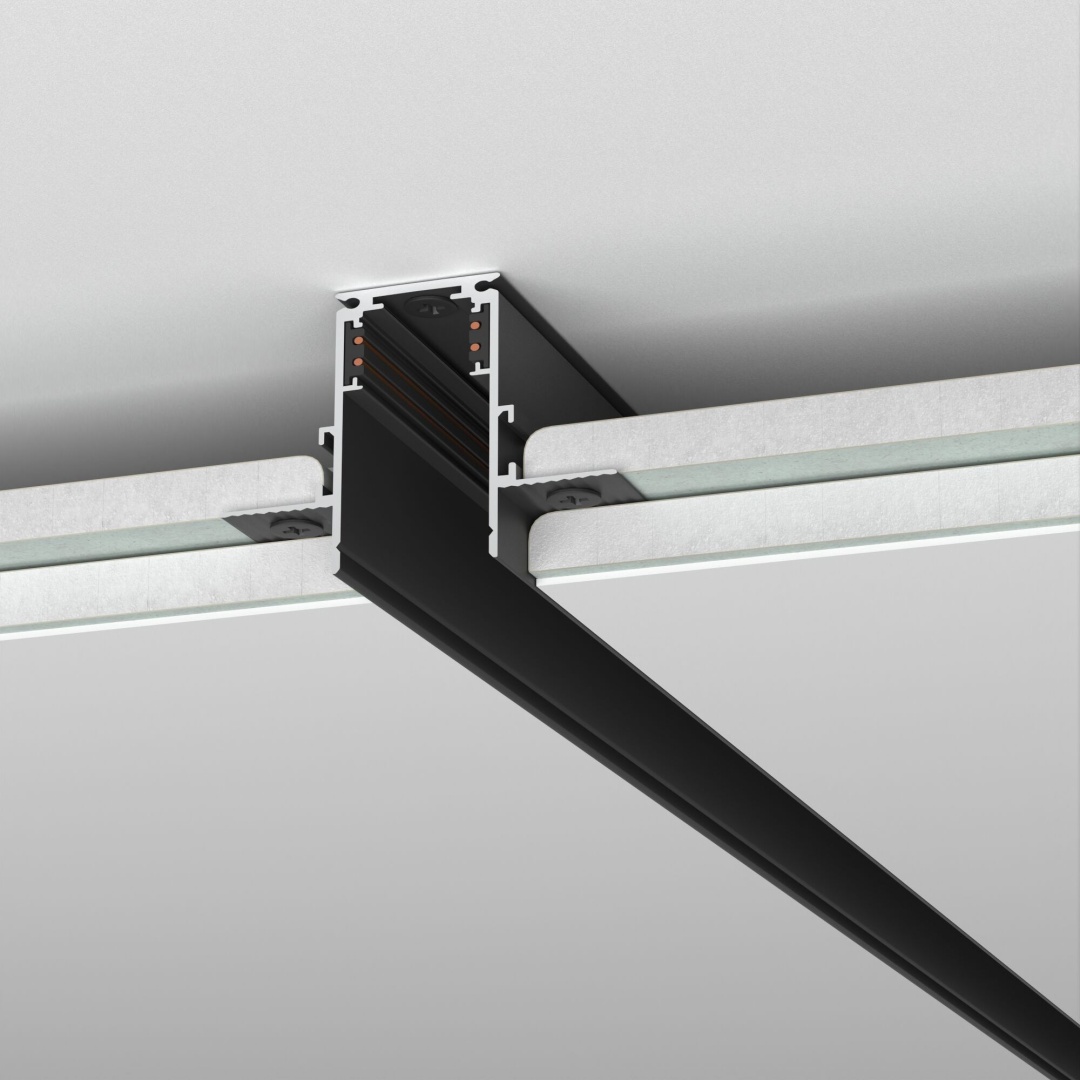 Slim Magnetic Шинопровод встраиваемый под ГКЛ 9,5мм (черный) (3м) 85210/00 85210/00 в строительном магазине