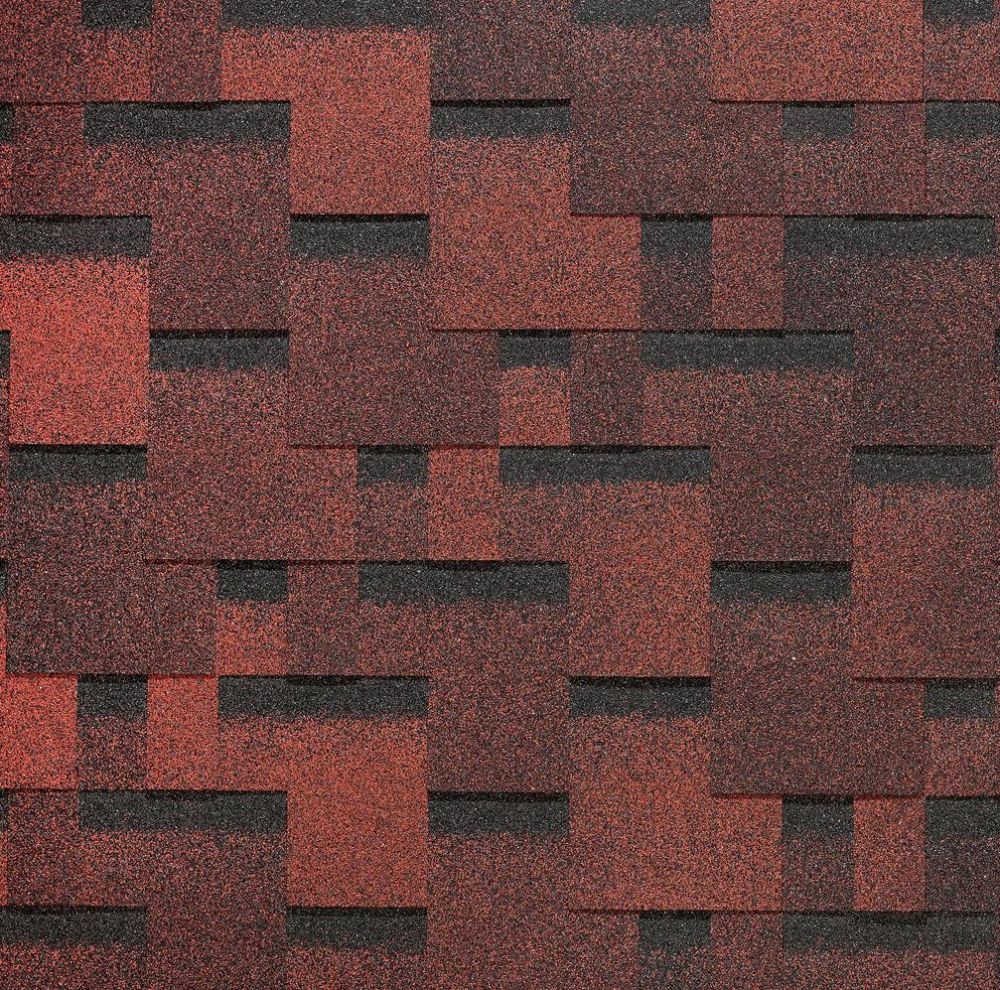 Гибкая черепица Docke EURASIA Лабиринт Красный (1 кв.м)