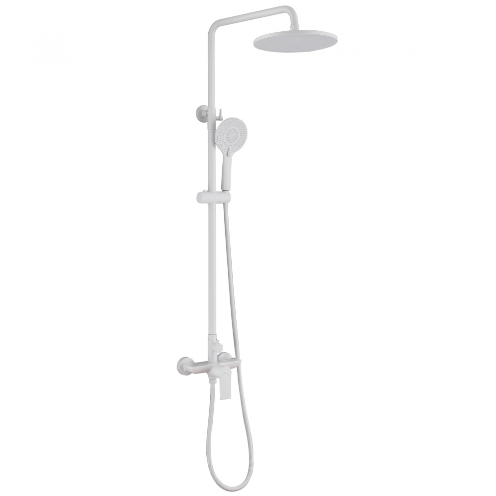 Душевая стойка ABBER Weiss Insel AF8020FWL без излива, белый матовый в строительном магазине