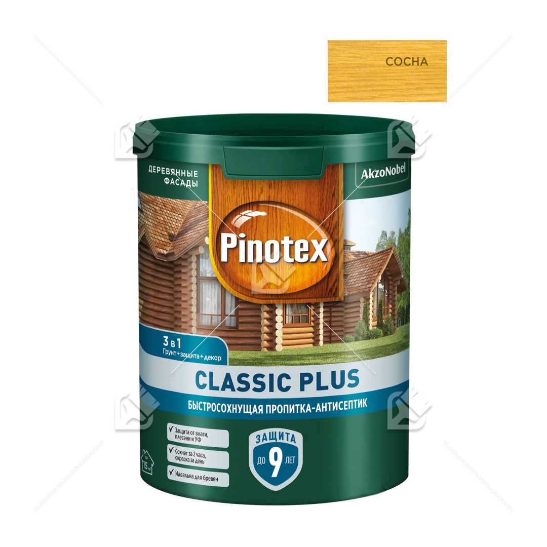 Пропитка Pinotex Classic Plus 3в1 сосна 0,9 л.