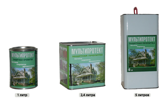 Защитная пропитка с эффектом мокрого камня МультиПротект-П 2,4 л