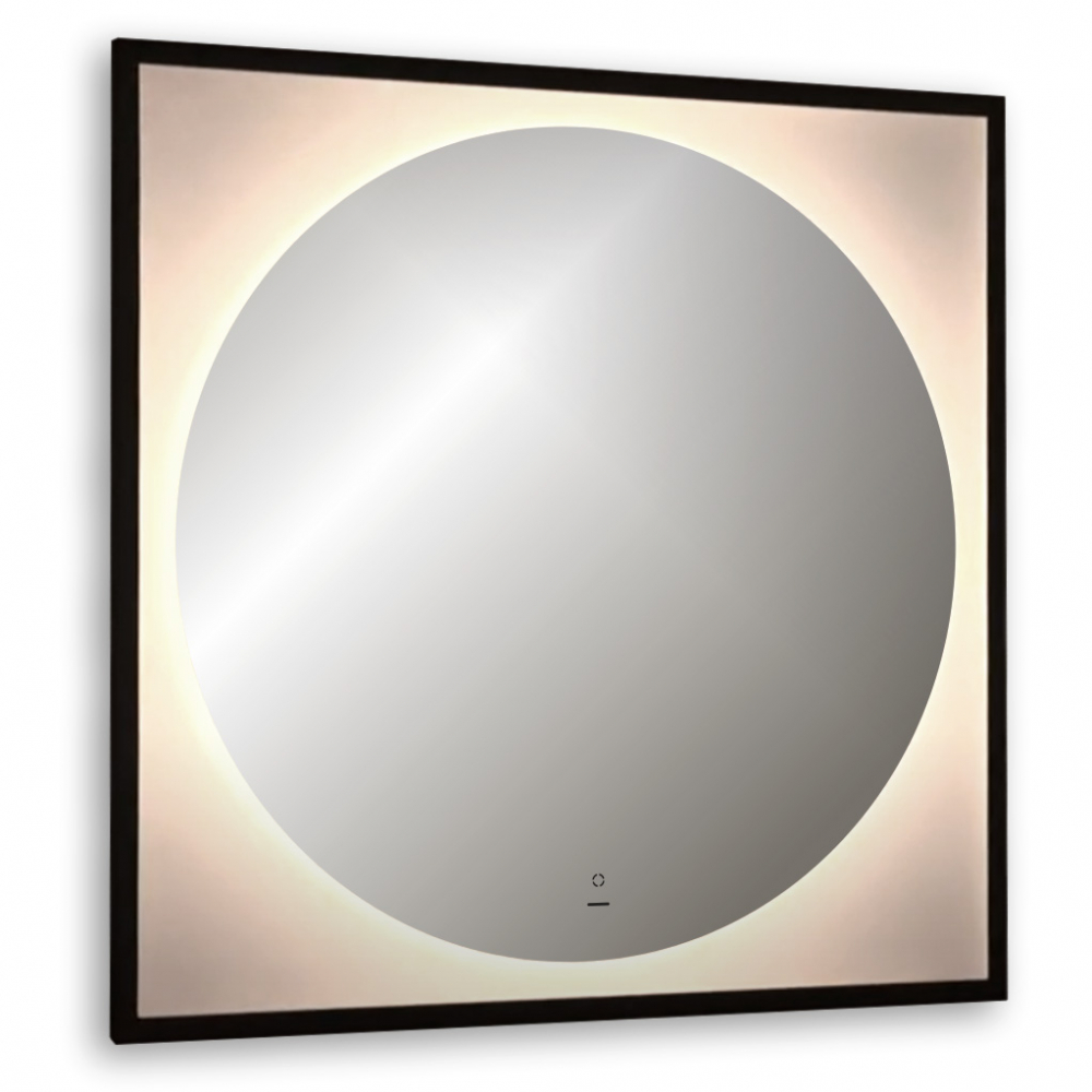 Зеркало ABBER See AG6117SCRB с подсветкой, бесконтактный выключатель, диммер, черный в строительном магазине