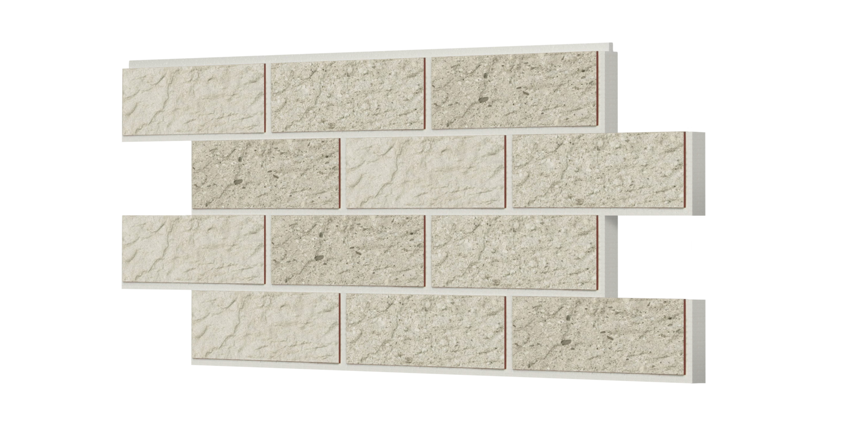 Цокольная термопанель ППС CERRAD Kamien Saltstone Bianco 93,9 х 63,6