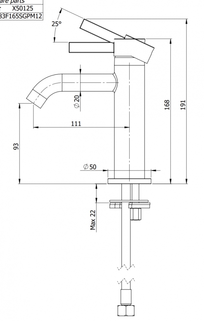 Смеситель для раковины Remer Metrica MC12 в строительном магазине
