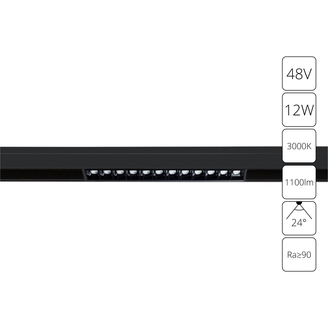 Магнитный трековый светильник Arte Lamp LINEA A4674PL-1BK в строительном магазине