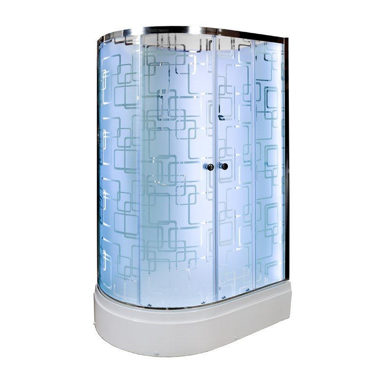 Душевая кабина Deto EM 2712 N R LED без крыши с подсветкой в строительном магазине