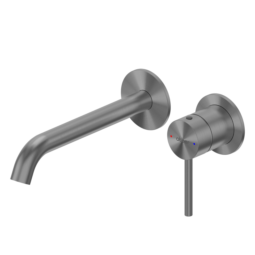 Смеситель ABBER Wasser Kreis 316 AF8112BGG-M для раковины скрытого монтажа, оружейная сталь брашированная в строительном магазине