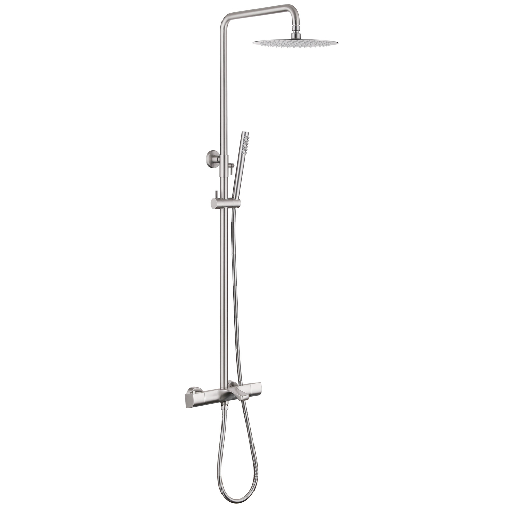 Душевая стойка ABBER Thermostat AF8516SPL с термостатом и изливом, сатин (220) в строительном магазине