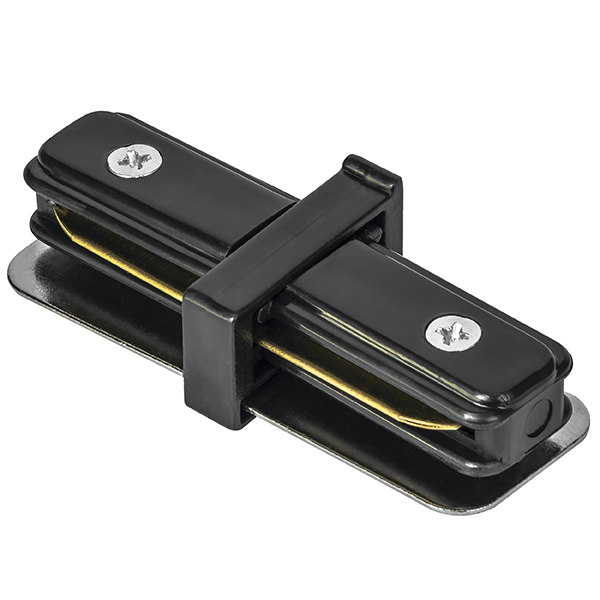 502107 Соединитель трековый однофазный BARRA малый прямой ЧЕРНЫЙ в строительном магазине