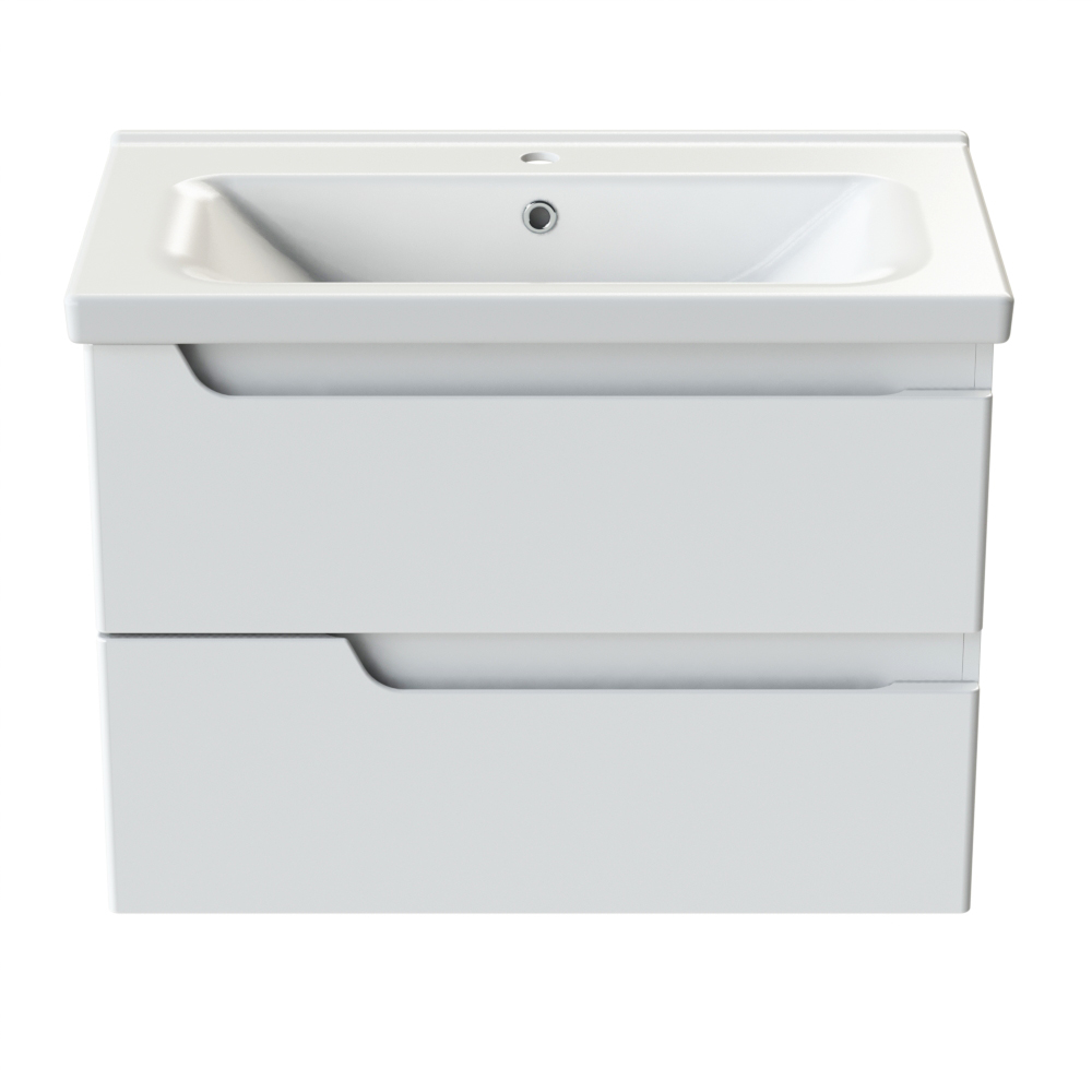 Тумба с раковиной Orange TOPLINE-Milano TP-MR80+RA подвесная, белый глянец в строительном магазине