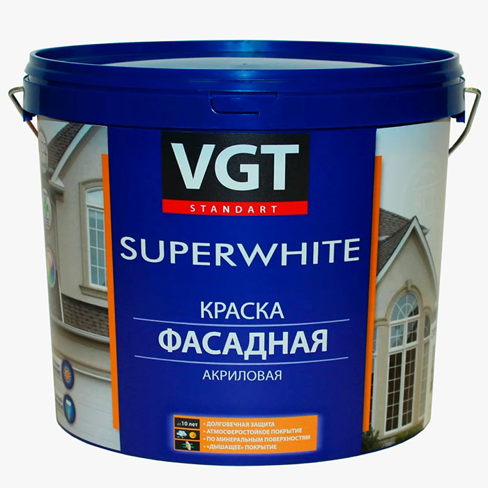 Краска фасадная ВГТ ВДАК-1180 Superwhite в строительном магазине