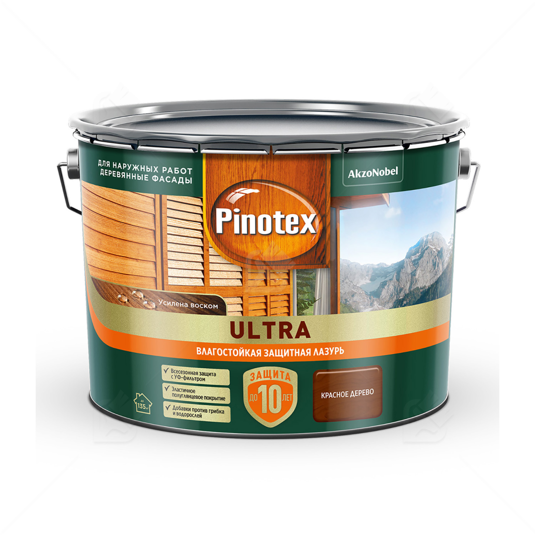 Пропитка Pinotex Ultra AWB полуглянцевая дерево 9 л