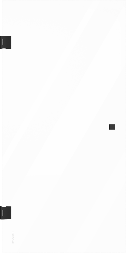 Шторка на ванну STWORKI Ольборг распашная, 70х140, профиль черный матовый, прозрачное стекло 583120 в строительном магазине