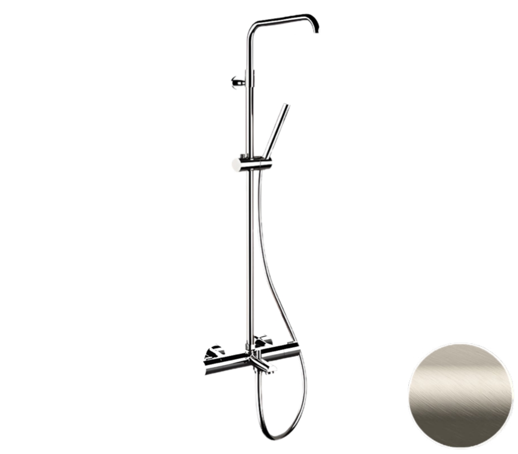 Душевая система термостатическая с изливом Remer Elegance EQ34A7MMSSOFXV, сталь в строительном магазине