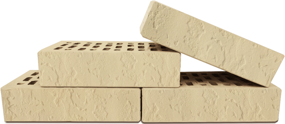 Кирпич облицовочный слоновая кость одинарный Терра Терекс