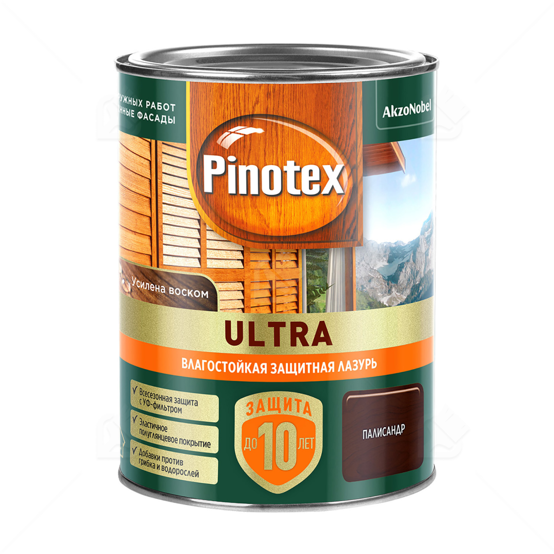 Пропитка Pinotex Ultra AWB полуглянцевая палисандр 0,9 л