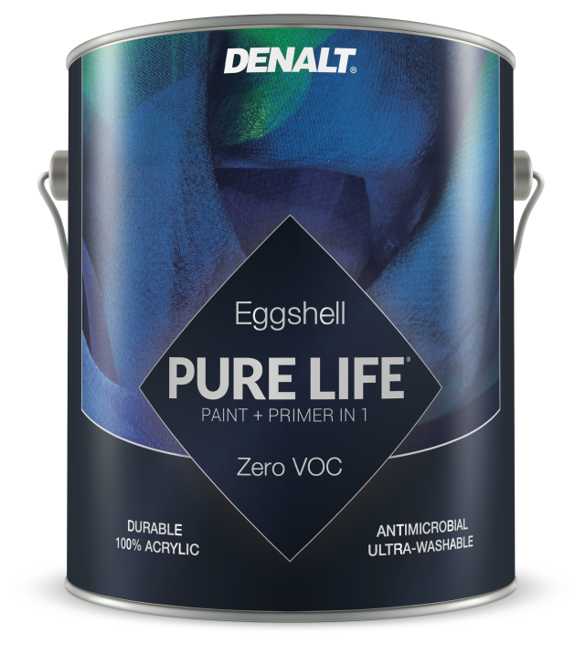 Краска интерьерная DENALT 240 Pure Life Acrylic Eggshell гипоаллергенная, супермоющаяся с эффектом яичной скорлупы 3,78л в строительном магазине