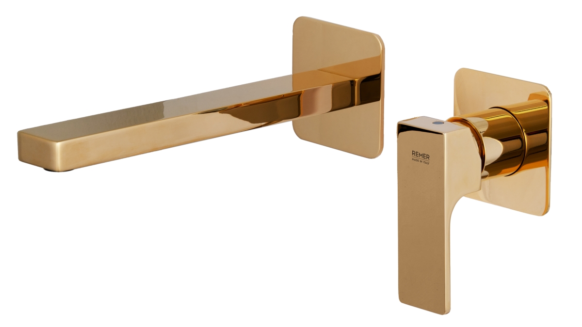 Смеситель для раковины Remer Absolute AU15PLDO, золото глянцевое в строительном магазине