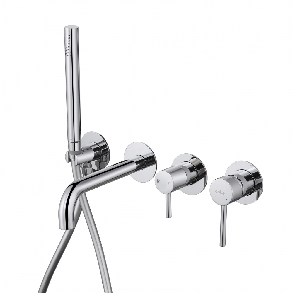 Смеситель ABBER Wasser Kreis AF8130 для ванны скрытого монтажа, хром в строительном магазине