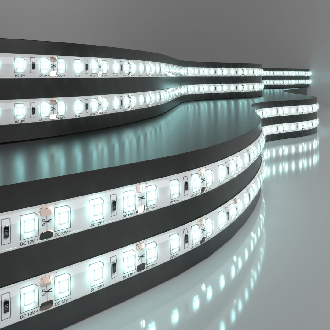 Светодиодная лента 12 В 9,6 Вт/м 120 Led/м 2835 IP65, холодный белый 6500K, 5 м Лента светодиодная 12V 9,6W 120Led 2835 IP65 холодный белый, 5м в строительном магазине