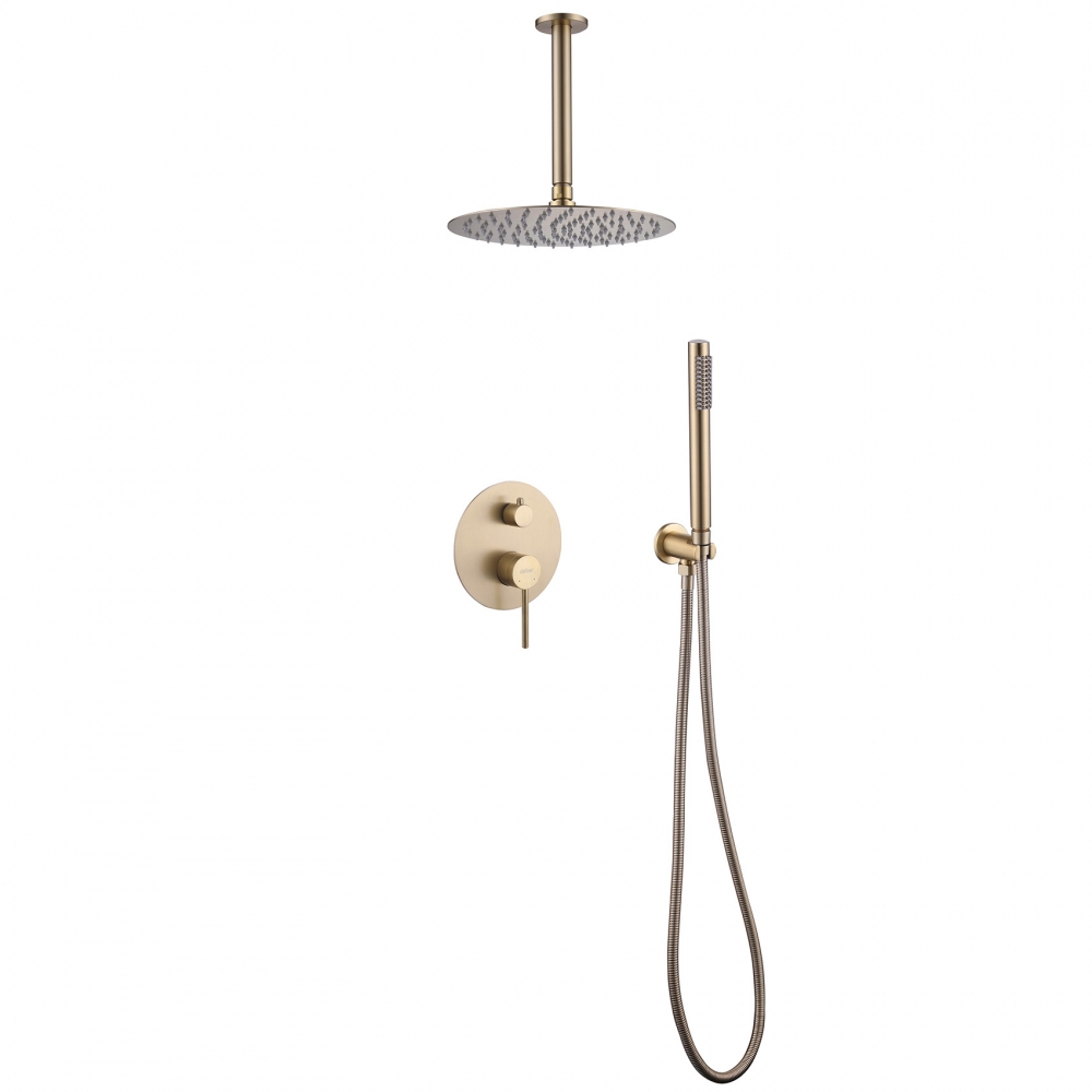 Душевая система ABBER Emotion AF8821G скрытого монтажа без излива, золото матовое в строительном магазине