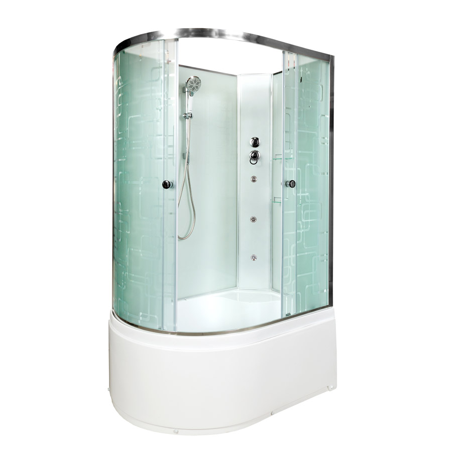 Душевая кабина Deto EM 4512 R N без крыши с гидромассажем в строительном магазине