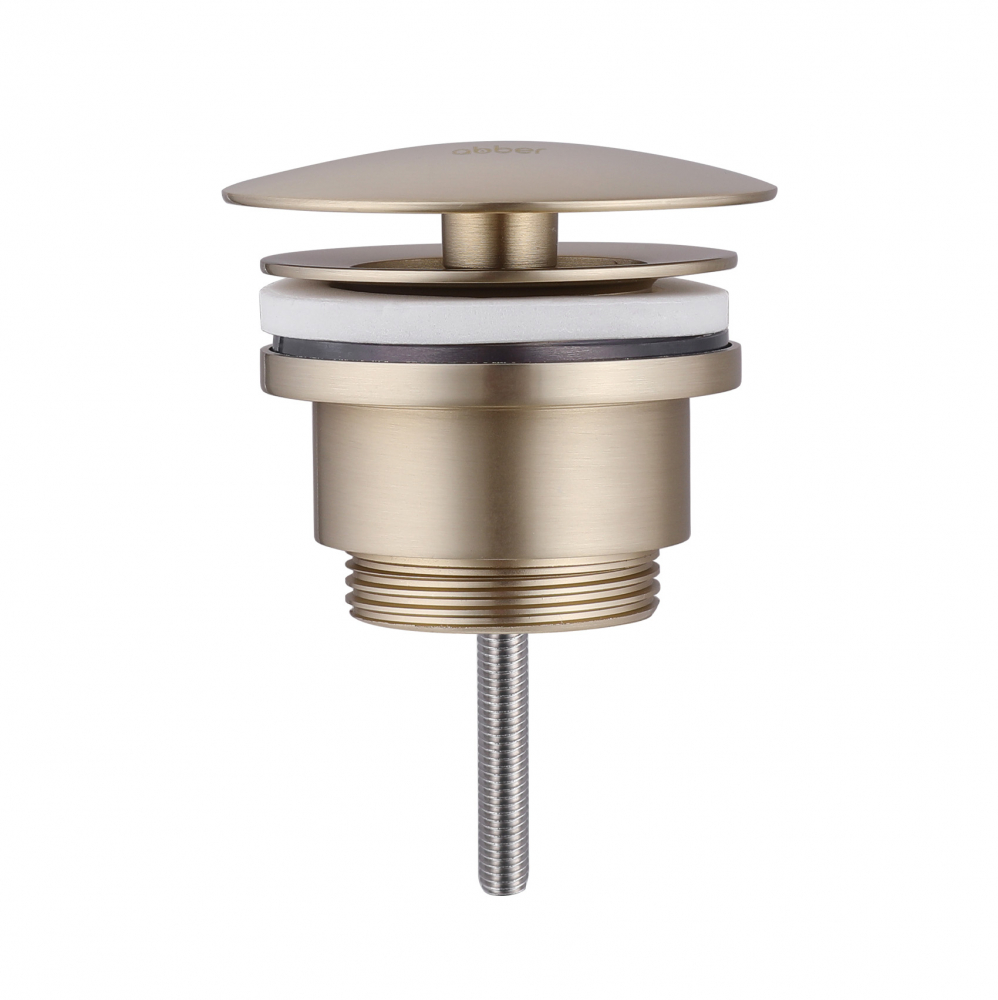 Донный клапан ABBER AF0012G без перелива, фиксированный, золото матовое в строительном магазине