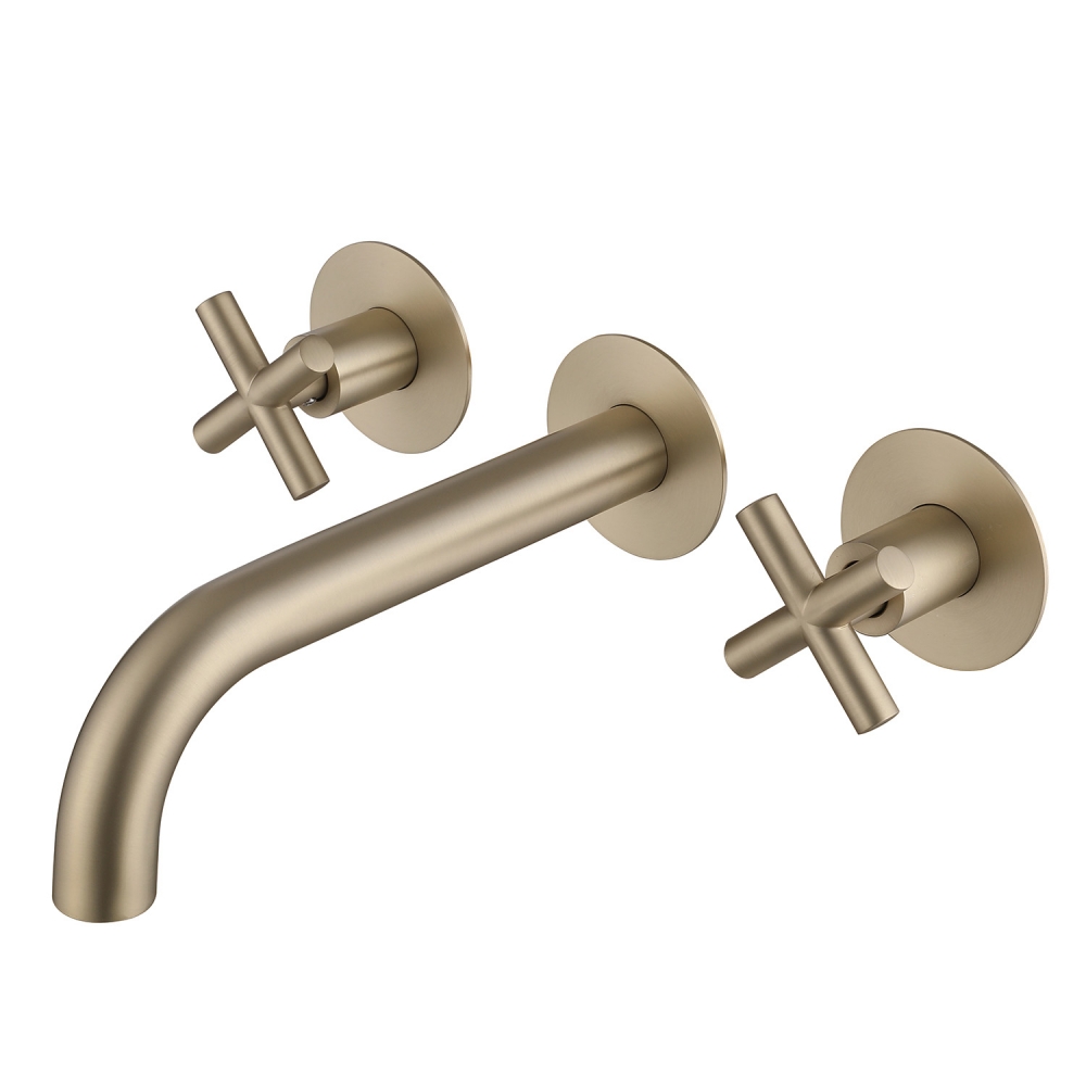 Смеситель ABBER Wasser Kreis AF81121G для раковины скрытого монтажа, золото матовое в строительном магазине