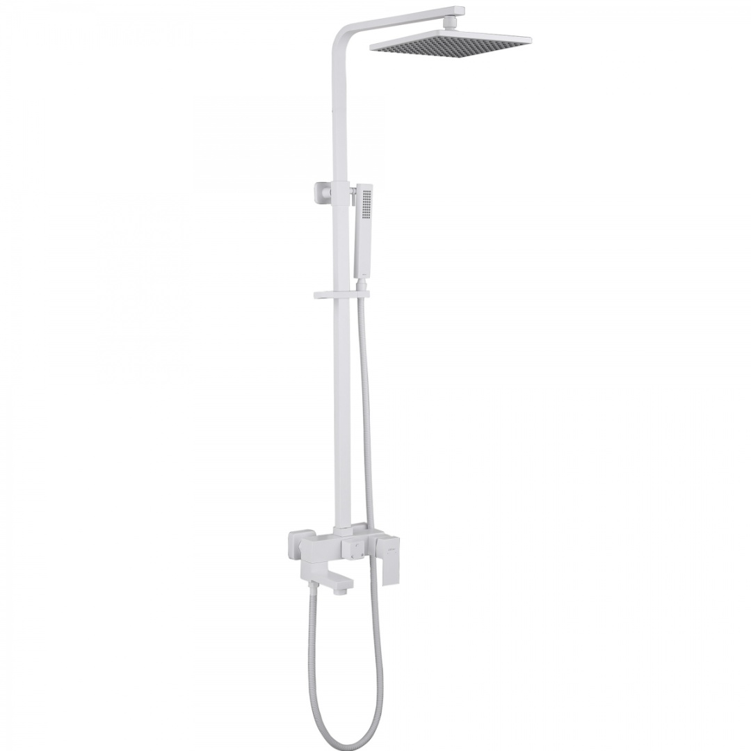 Душевая стойка ABBER Daheim AF8216WL с изливом, белая матовая в строительном магазине