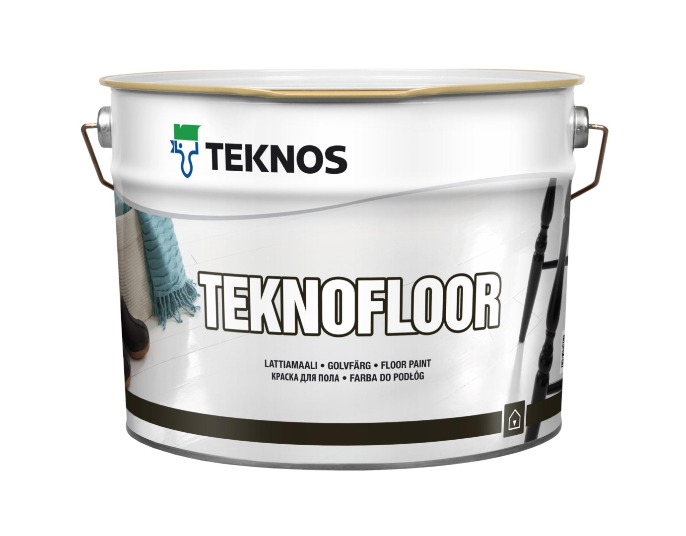 Краска для пола TEKNOS TEKNOFLOOR (Текнос Текнофлор) глянцевая (RAL 9010) колерованный 2,7л в строительном магазине