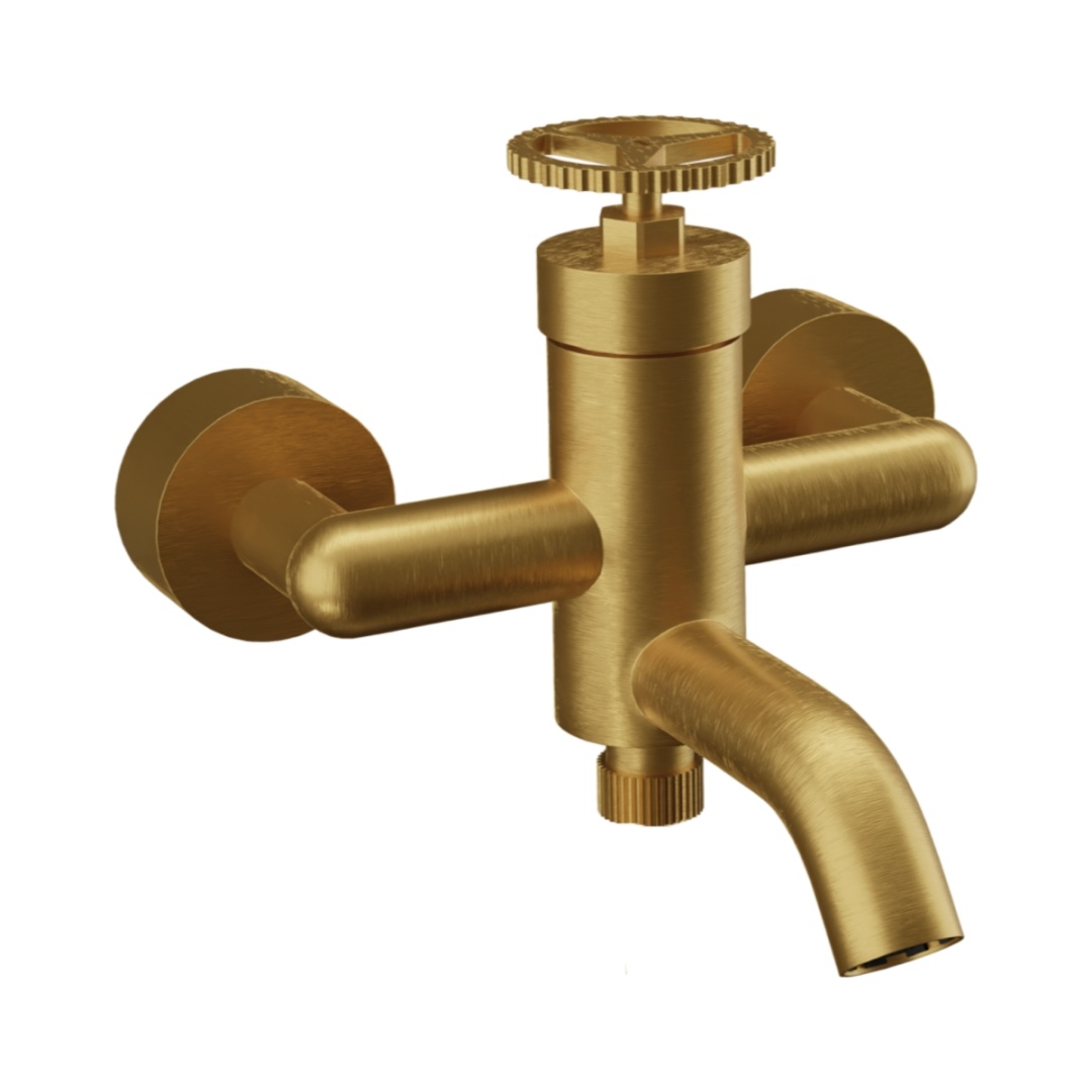 Смеситель для ванны Remer Chrono CH05BG, золото брашированное в строительном магазине