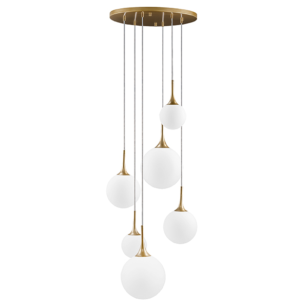 813062 Люстра GLOBO 6х40W E14 gold/white в строительном магазине