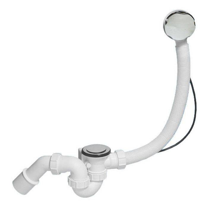 Сифон для ванны полуавтомат хром 1 1/2-40/50 MRB2C-PB McAlpine в строительном магазине