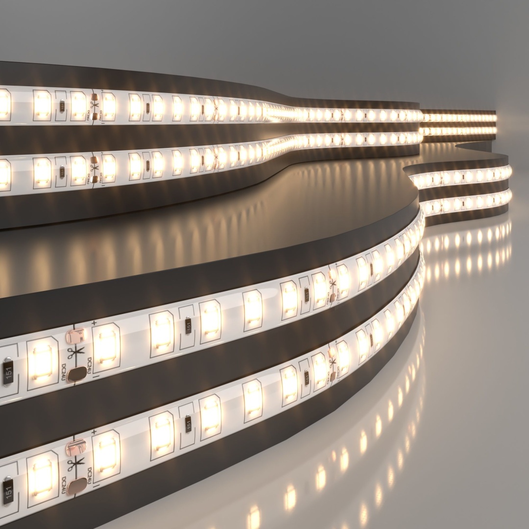 Светодиодная лента 24 В 9,6 Вт/м 120 Led/м 2835 IP65, теплый белый 3300K, 5 м Лента светодиодная 24V 9,6W 120Led 2835 IP65 теплый белый, 5м в строительном магазине