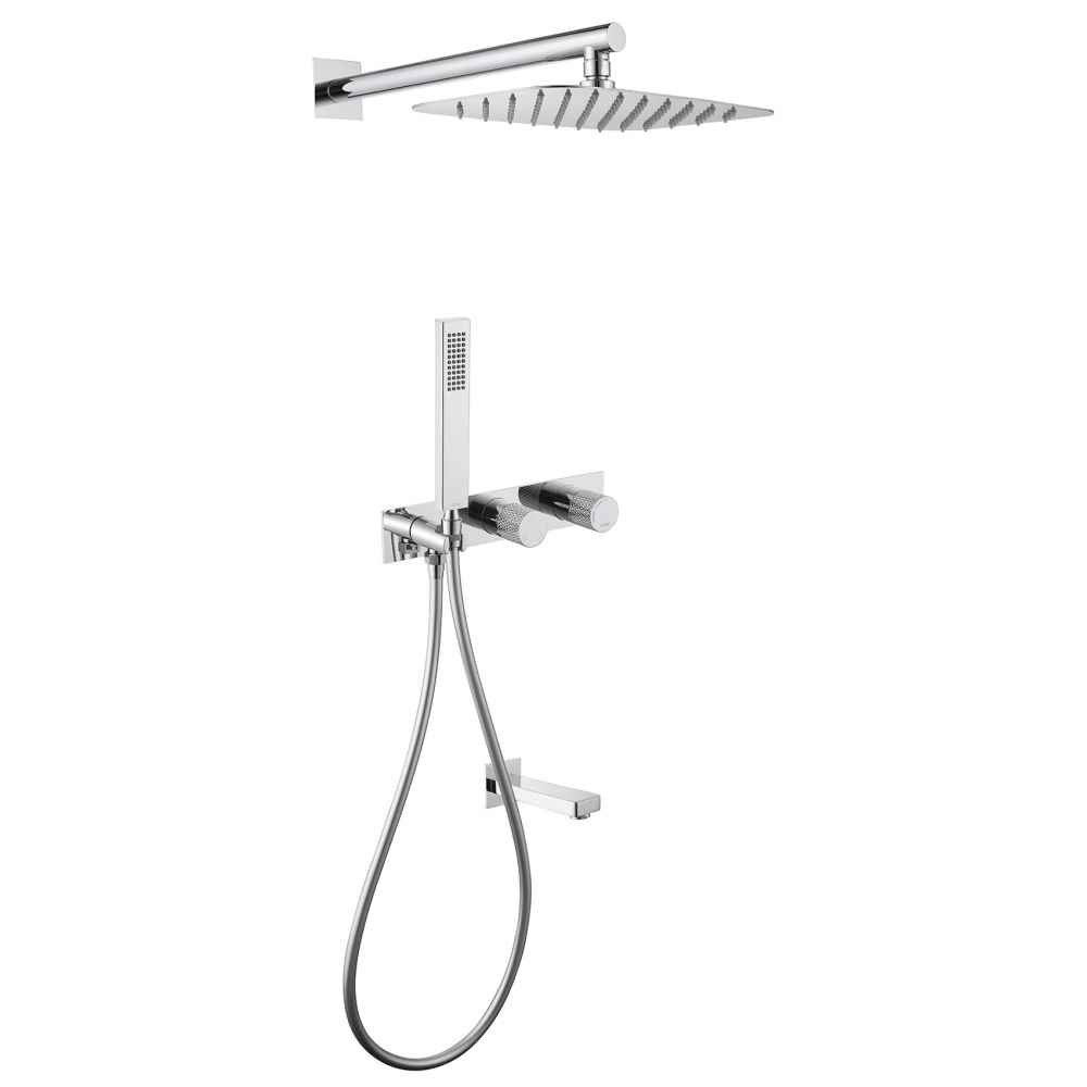 Душевая система ABBER Rund AF8717 скрытого монтажа с изливом, хром в строительном магазине