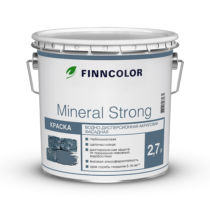 Краска фасадная Mineral Strong Finncolor (Минерал Стронг Финколор) 9л в строительном магазине