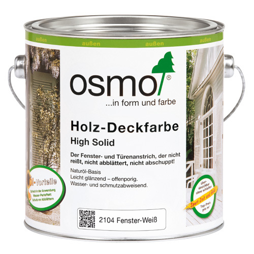 Краска для окон и дверей Holz-Deckfarbe (Osmo) Белая 0,75л в строительном магазине