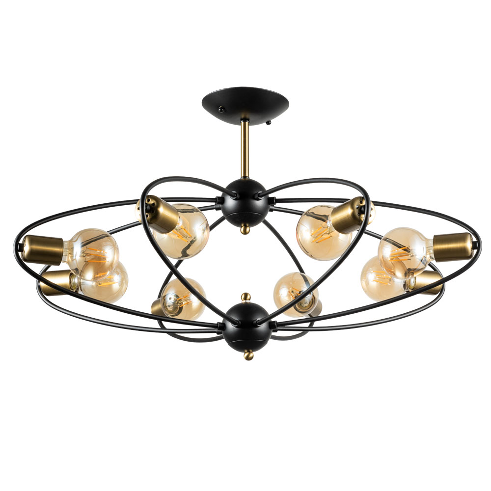 Потолочная люстра Arte Lamp GLASGOW A1963PL-8BK в строительном магазине