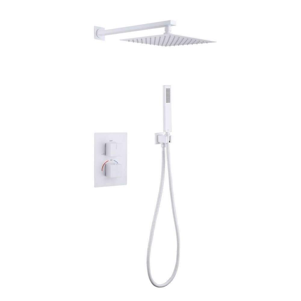 Душевая система ABBER Daheim AF8251W скрытого монтажа без излива, термостат,белый матовый в строительном магазине