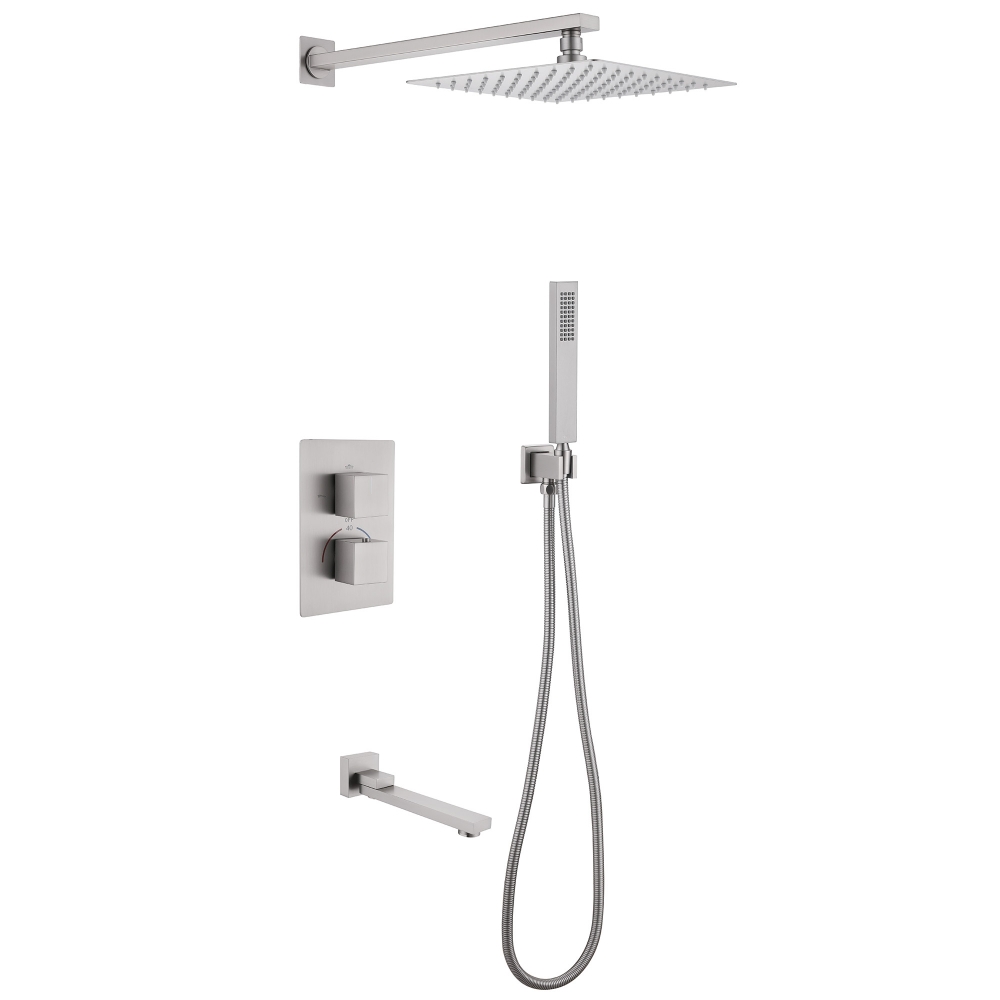 Душевая система ABBER Daheim AF8250SP скрытого монтажа с изливом, термостат, сатин в строительном магазине